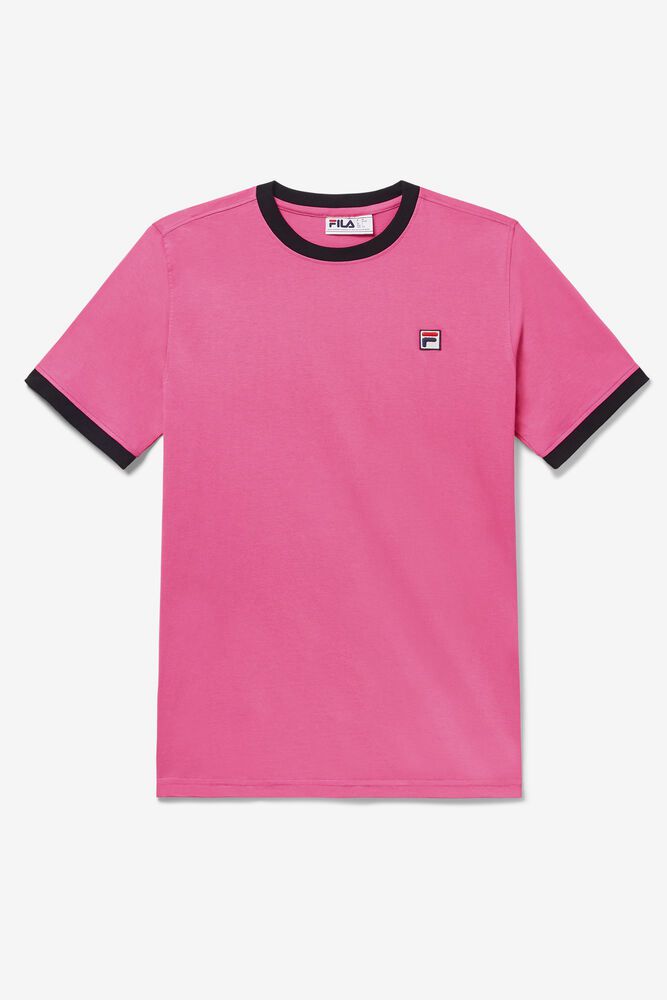 Fila T Skjorte Herre Rosa Marconi Ringer 543896-VDY